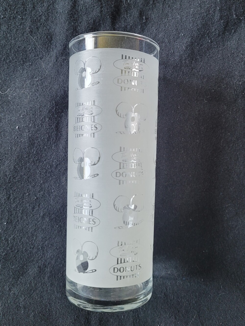 Tim Hortons Frosted Glass Tumbler Drinking Glass